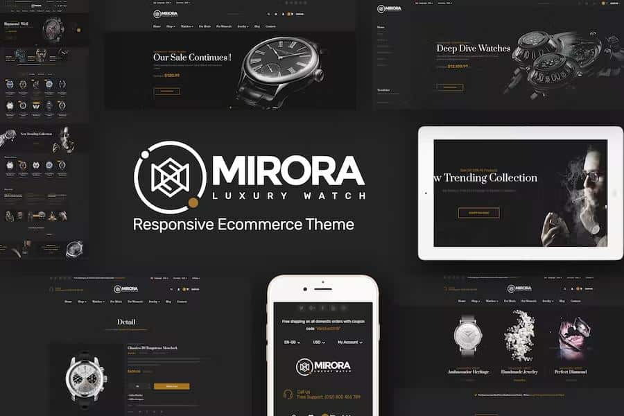 MIRORA – WATCH & LUXURY STORE OPENCART THEME